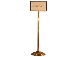 3cartello direzionale ottone lux diametro 300 h fusto 90 art.140.jpg